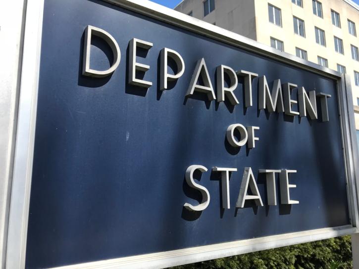US Department of State sign