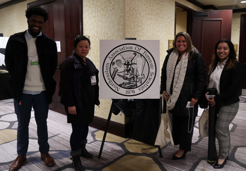 Julian Beach, Professor Linda Rourke, Jaclyn Beshlian, and Ashley Borrego