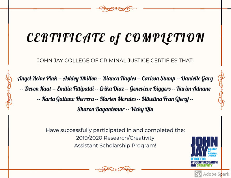 OSRC Certificate 19-20