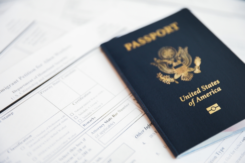 US passport and forms