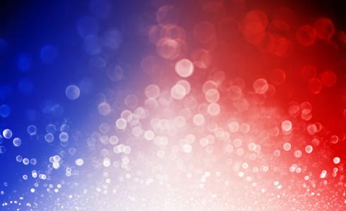 Red, White and Blue Abstract Image